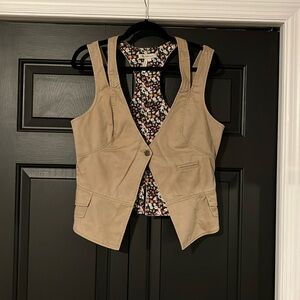 BCBG khaki vest
